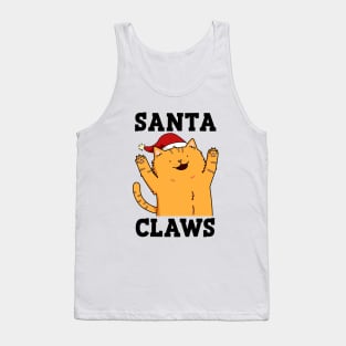 Santa Claws Cute Christmas Cat Pun Tank Top